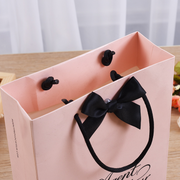Custom Paper Shopping Bag with Bow Detail
