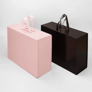 Custom Collapsible Rigid Gift Boxes with Magnetic Closure & Ribbon Handles