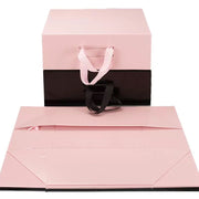 Custom Collapsible Rigid Gift Boxes with Magnetic Closure & Ribbon Handles