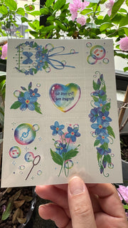 Custom Printed Temporary Tattoo Stickers | Floral Butterfly Water Transfer Tattoo Sheets for Events & Promotions
