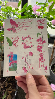Custom Printed Temporary Tattoo Stickers | Floral Butterfly Water Transfer Tattoo Sheets for Events & Promotions