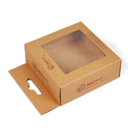 Custom Kraft Paper Boxes with Window | Printed Hanging Display Packaging