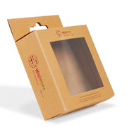 Custom Kraft Paper Boxes with Window | Printed Hanging Display Packaging