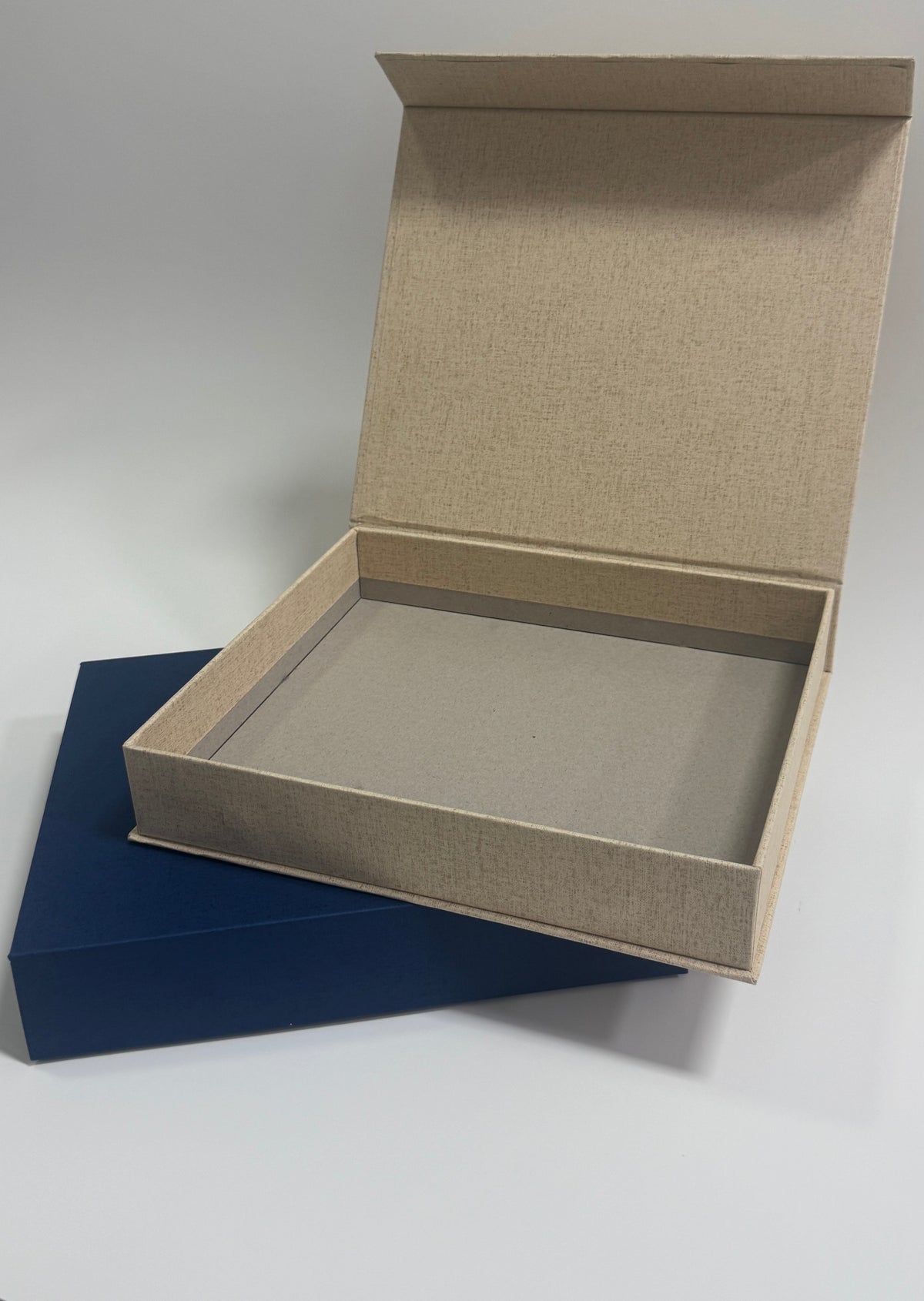 Custom Linen-Textured Rigid Gift Boxes