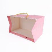 Personalized Pink Paper Shopping Bags with Rope Handles | Custom Printed Gift Bags