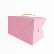 Personalized Pink Paper Shopping Bags with Rope Handles | Custom Printed Gift Bags